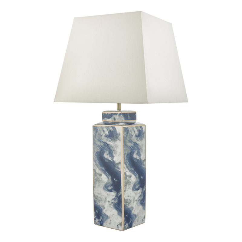 Load image into Gallery viewer, Dar Lighting LOY4223 Loyce Table Lamp Blue &amp; Ceramic Base Only - 23821
