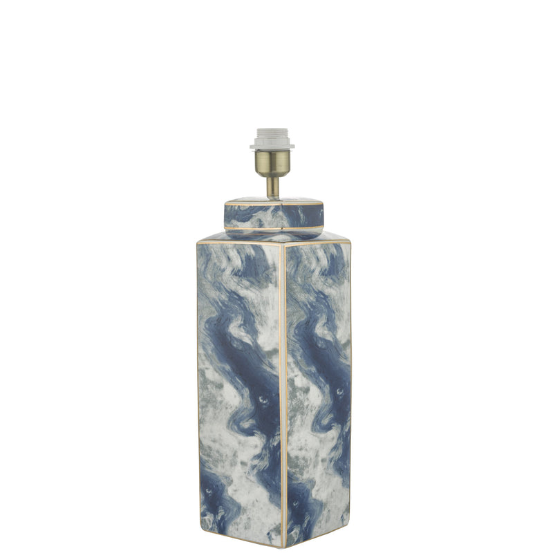 Load image into Gallery viewer, Dar Lighting LOY4223 Loyce Table Lamp Blue &amp; Ceramic Base Only - 23821
