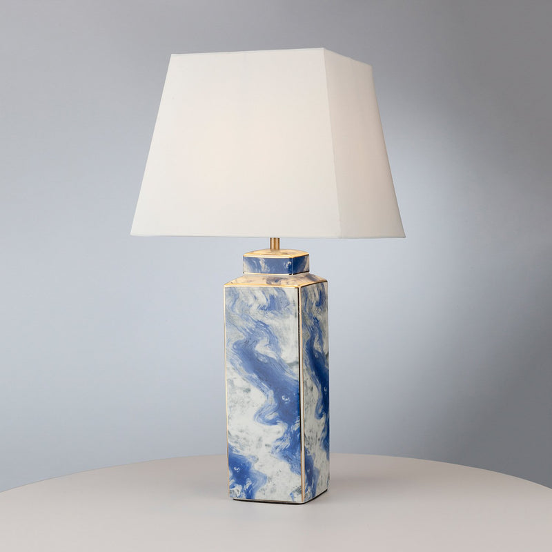 Load image into Gallery viewer, Dar Lighting LOY4223 Loyce Table Lamp Blue &amp; Ceramic Base Only - 23821
