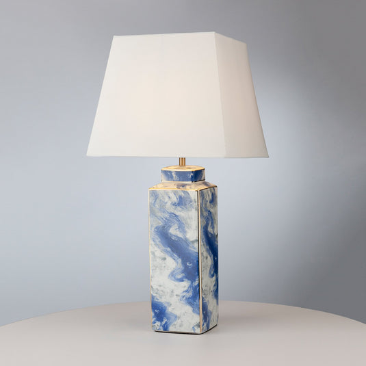 Dar Lighting LOY4223 Loyce Table Lamp Blue & Ceramic Base Only - 23821