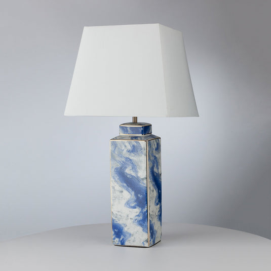 Dar Lighting LOY4223 Loyce Table Lamp Blue & Ceramic Base Only - 23821