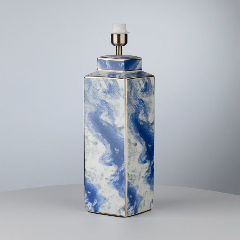 Load image into Gallery viewer, Dar Lighting LOY4223 Loyce Table Lamp Blue &amp; Ceramic Base Only - 23821
