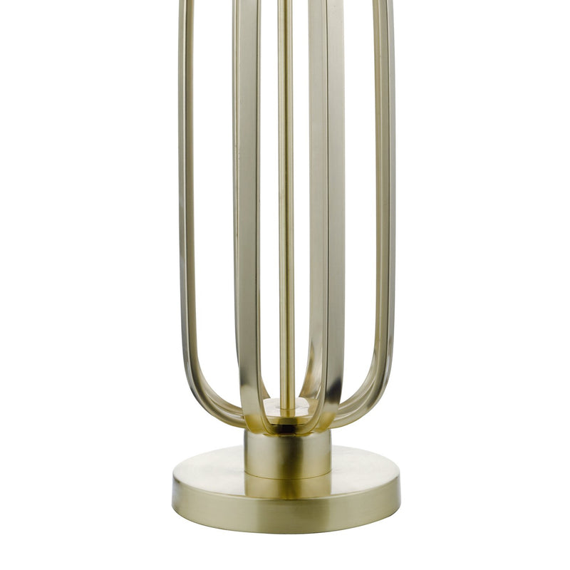 Load image into Gallery viewer, Dar Lighting LUC4241 Lucie Table Lamp Satin Brass complete with Shade - 35229

