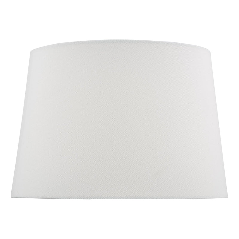 Load image into Gallery viewer, Dar Lighting LUE122 Luelle White Linen Tapered Drum Shade 30cm - 36960
