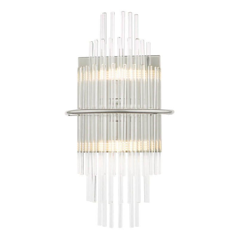 Load image into Gallery viewer, Dar Lighting LUK0950 Lukas 2 Light Wall Light Polished Chrome Glass - 36963

