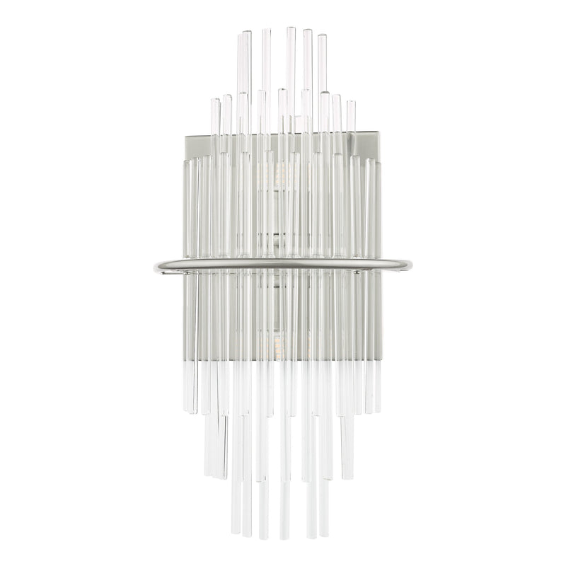 Load image into Gallery viewer, Dar Lighting LUK0950 Lukas 2 Light Wall Light Polished Chrome Glass - 36963
