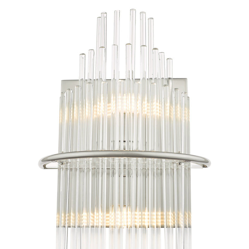 Load image into Gallery viewer, Dar Lighting LUK0950 Lukas 2 Light Wall Light Polished Chrome Glass - 36963
