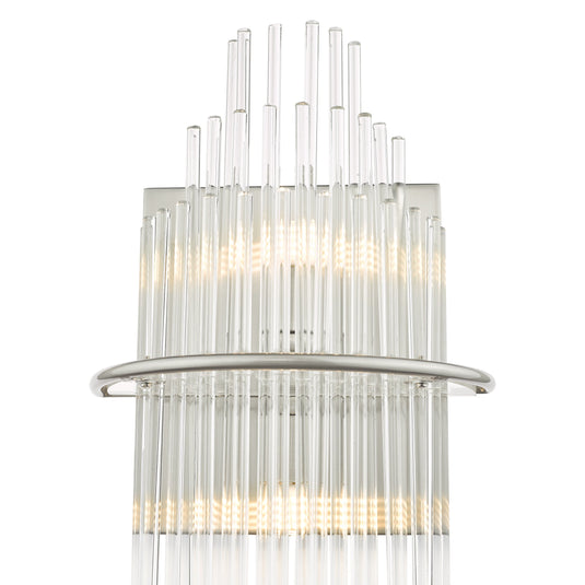 Dar Lighting LUK0950 Lukas 2 Light Wall Light Polished Chrome Glass - 36963