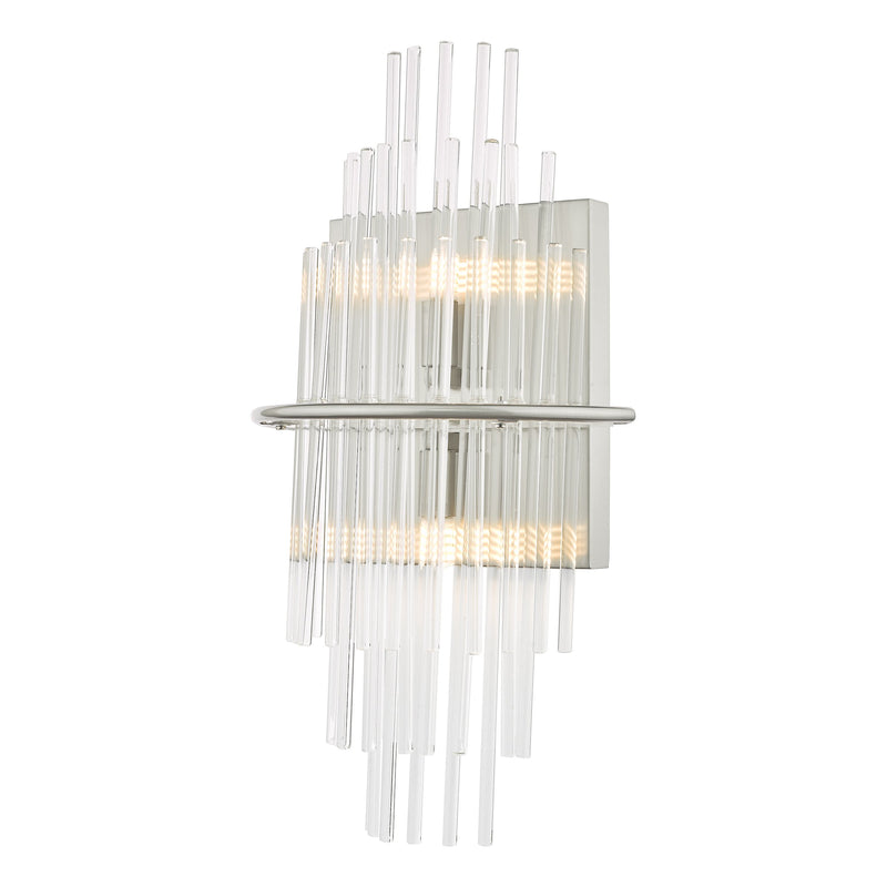 Load image into Gallery viewer, Dar Lighting LUK0950 Lukas 2 Light Wall Light Polished Chrome Glass - 36963
