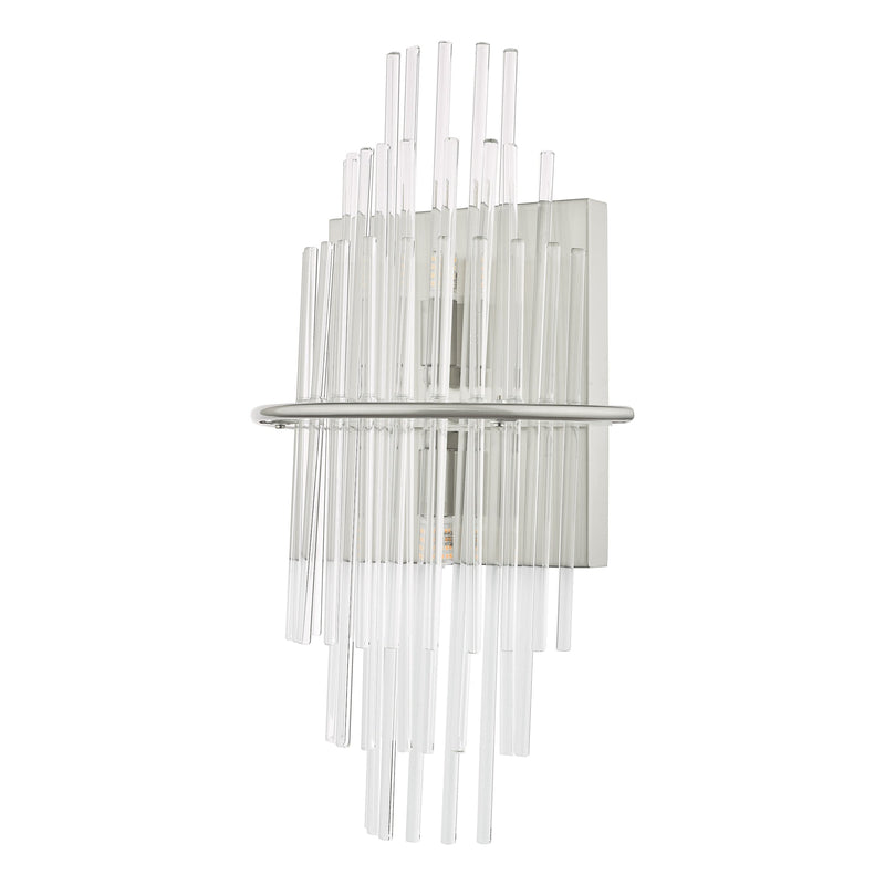 Load image into Gallery viewer, Dar Lighting LUK0950 Lukas 2 Light Wall Light Polished Chrome Glass - 36963

