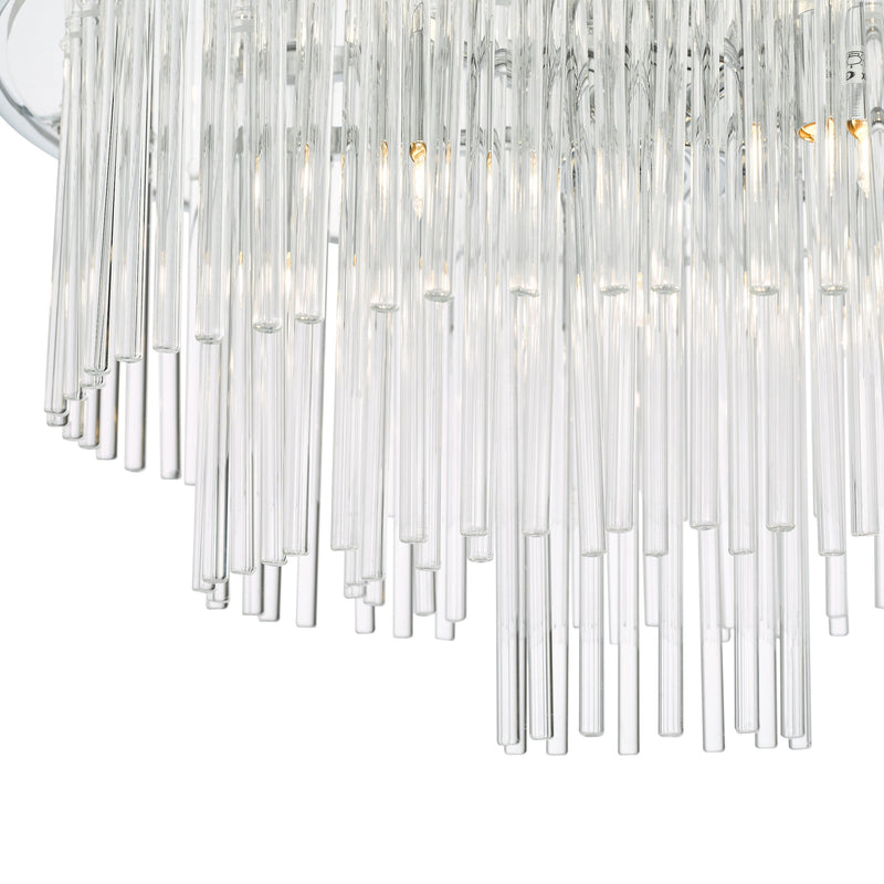 Load image into Gallery viewer, Dar Lighting LUK1750 Lukas 13 Light Pendant Polished Chrome Glass - 36964
