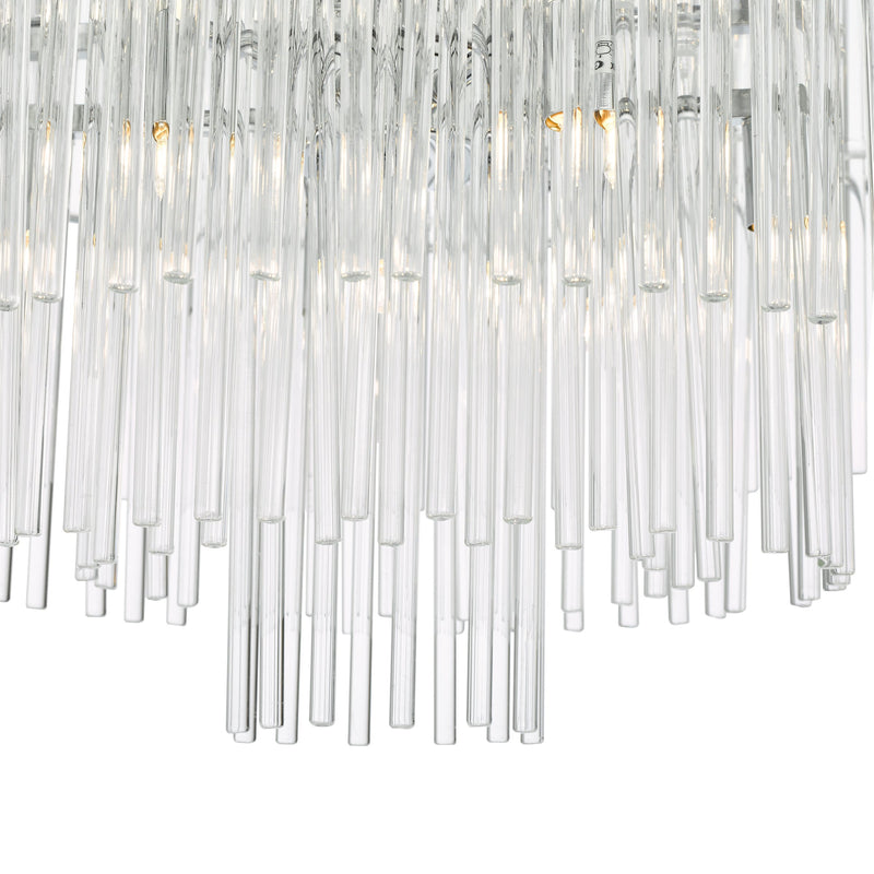 Load image into Gallery viewer, Dar Lighting LUK1750 Lukas 13 Light Pendant Polished Chrome Glass - 36964
