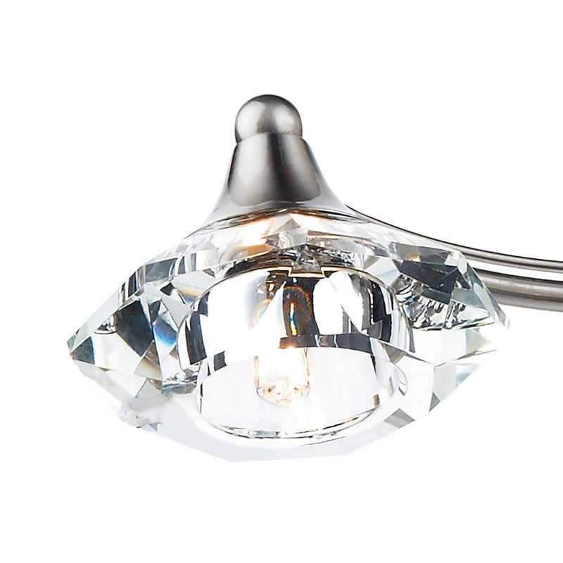 Load image into Gallery viewer, Dar Lighting LUT0446 Luther 4 Light Semi Flush Satin Chrome Crystal - 16811
