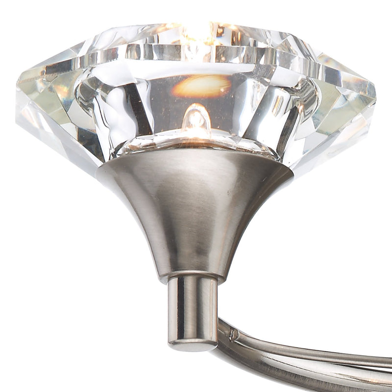 Load image into Gallery viewer, Dar Lighting LUT0946 Luther Crystal Double Wall Bracket Satin Chrome - 19366
