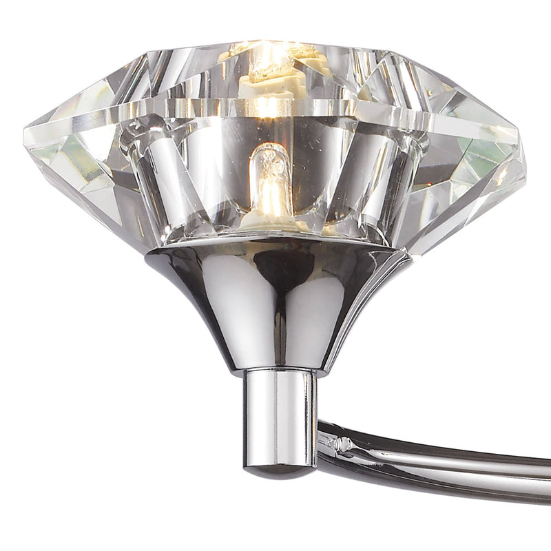 Load image into Gallery viewer, Dar Lighting LUT0950 Luther Double Wall Bracket Polished Chrome Crystal - 15928
