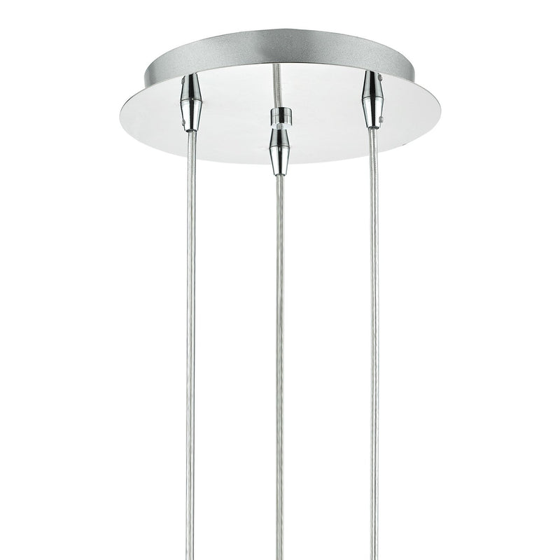 Load image into Gallery viewer, Dar Lighting LYA0350 Lyall 3 Light Spiral Polished Chrome &amp; Decorative Glass - 20690
