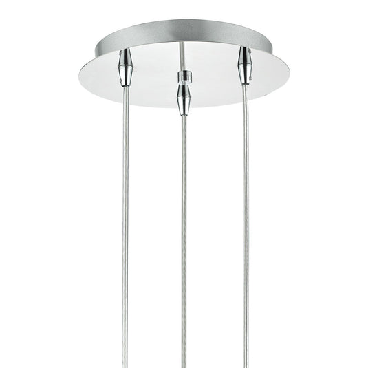 Dar Lighting LYA0350 Lyall 3 Light Spiral Polished Chrome & Decorative Glass - 20690