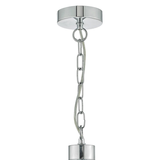 Dar Lighting LYO0550 Lyon 5lt Pendant Polished Chrome & Crystal - 23203