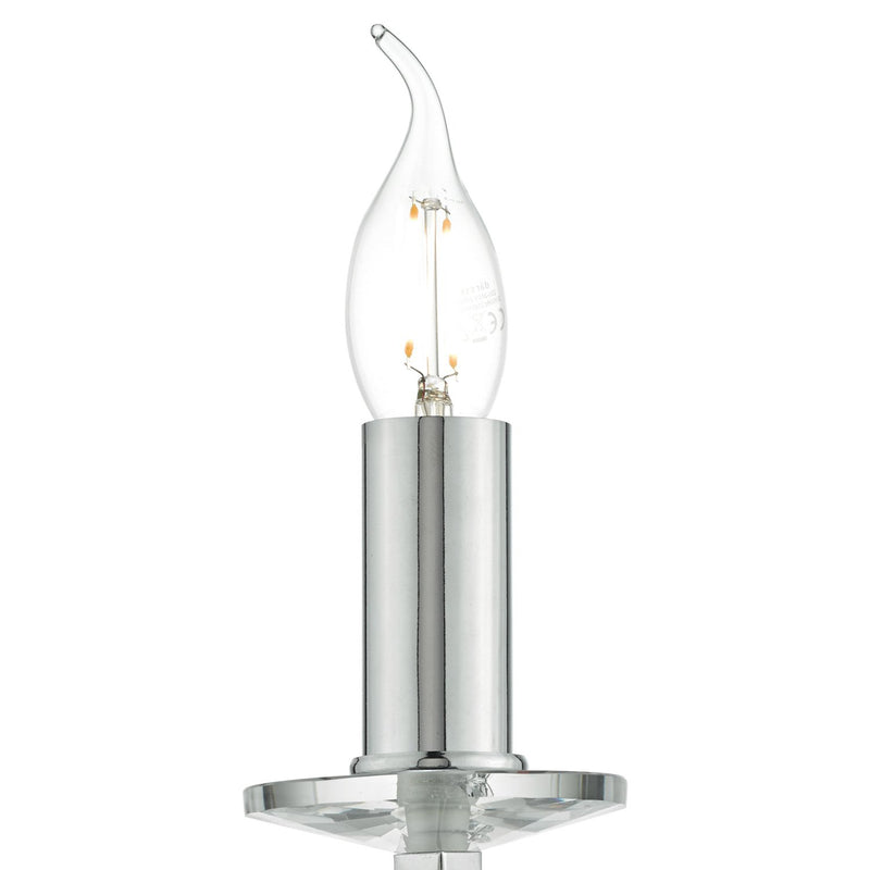 Load image into Gallery viewer, Dar Lighting LYO0750 Lyon 1lt Wall Light Polished Chrome &amp; Crystal - 35233
