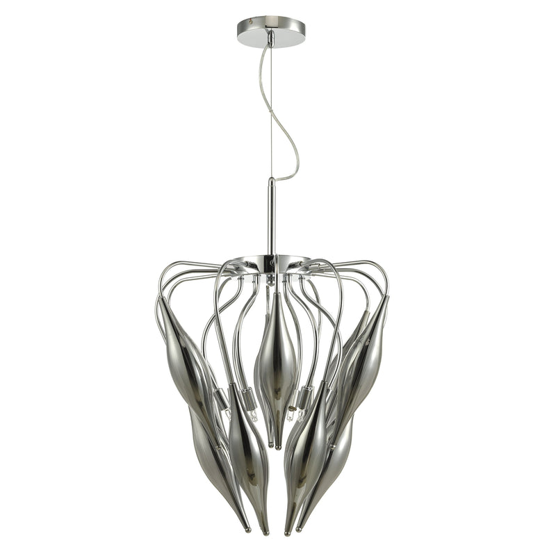 Load image into Gallery viewer, Dar Lighting MAG0610 Magedelena 6lt Pendant Smoked &amp; Polished Chrome - 37154
