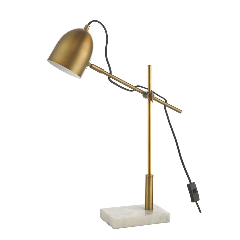Load image into Gallery viewer, Dar Lighting MEN4263 Mendal Task Lamp Bronze &amp; Marble - 35239
