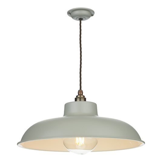 David Hunt Lighting MET0139 METRO Single pendant in powder grey DHL