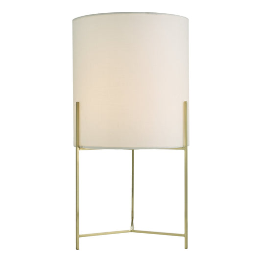 Dar Lighting MIC4135 Michaela Table Lamp Satin Gold Cw Shd - 35246