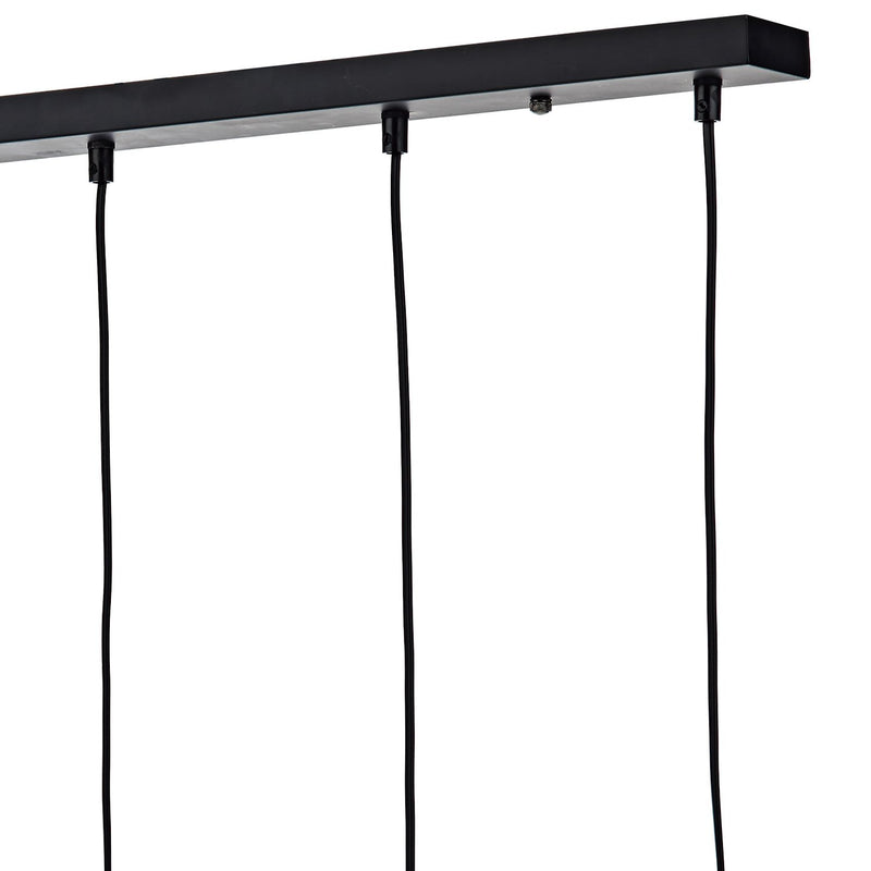 Load image into Gallery viewer, Dar Lighting MID0522 Midi Cage 5 Light Bar Pendant Matt Black Bright &amp; Copper - 22268
