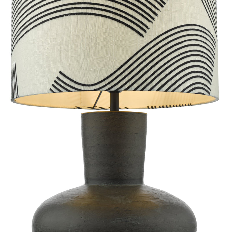 Load image into Gallery viewer, Dar Lighting MIH4222 Miho 1 Light Table Lamp Black/Bronze With Shade - 36975

