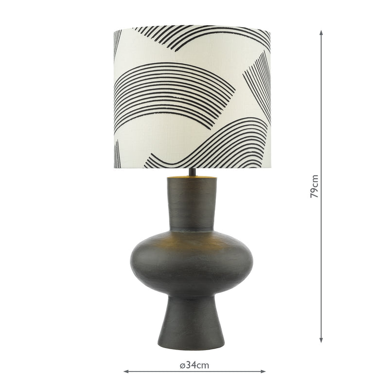 Load image into Gallery viewer, Dar Lighting MIH4222 Miho 1 Light Table Lamp Black/Bronze With Shade - 36975
