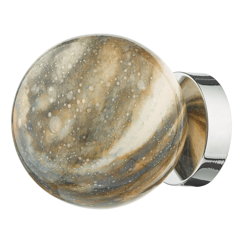 Load image into Gallery viewer, Dar Lighting MIK0750 Mikara Wall Light Polished Chrome Glass - 35249
