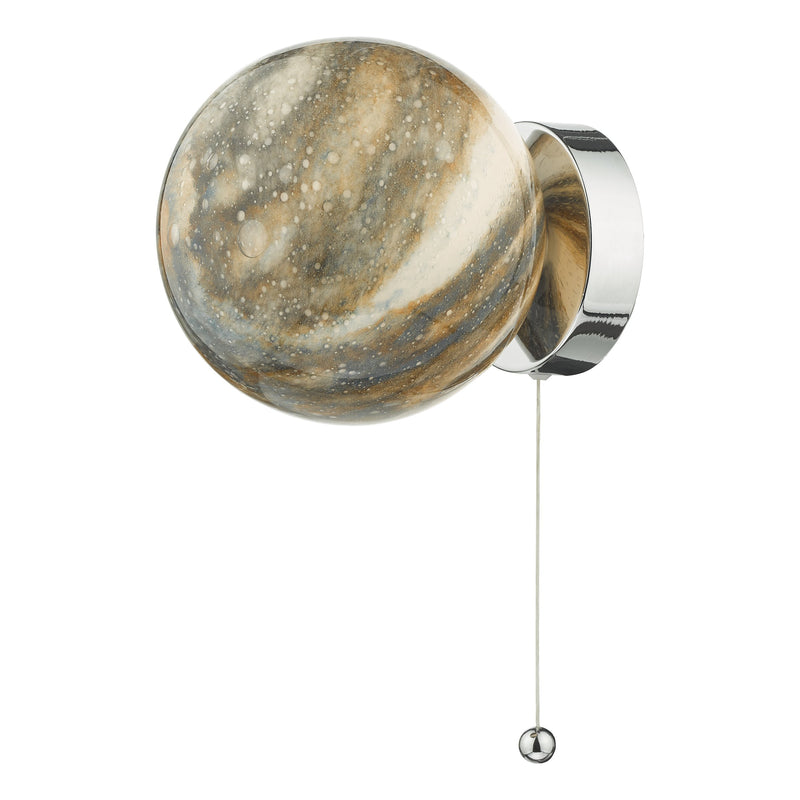 Load image into Gallery viewer, Dar Lighting MIK0750 Mikara Wall Light Polished Chrome Glass - 35249
