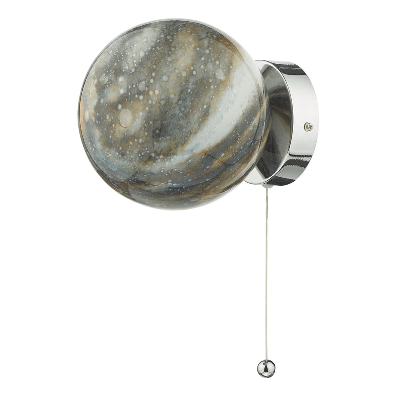 Load image into Gallery viewer, Dar Lighting MIK0750 Mikara Wall Light Polished Chrome Glass - 35249
