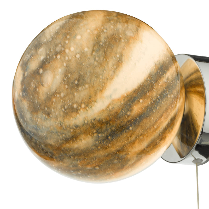 Load image into Gallery viewer, Dar Lighting MIK0750 Mikara Wall Light Polished Chrome Glass - 35249
