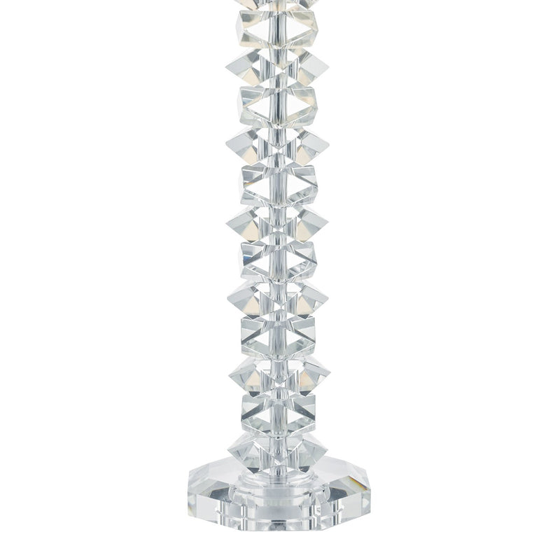 Load image into Gallery viewer, Dar Lighting MIN4208 Mina Table Lamp Polished Chrome &amp; Crystal C/W Cream Cotton Shade - 23176
