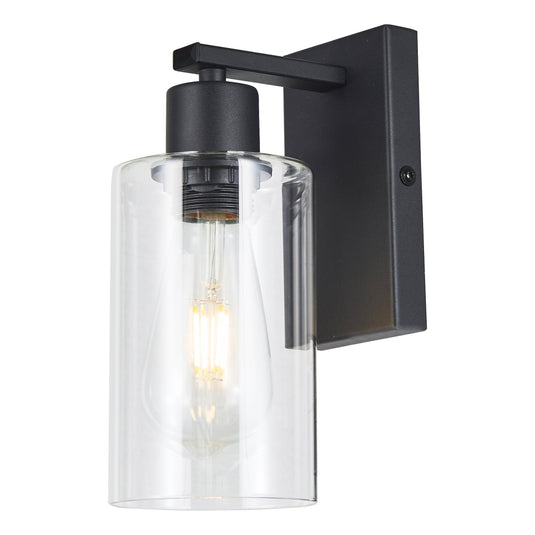 Dar Lighting MIU0722 Miu Wall Light Matt Black Glass - 26967
