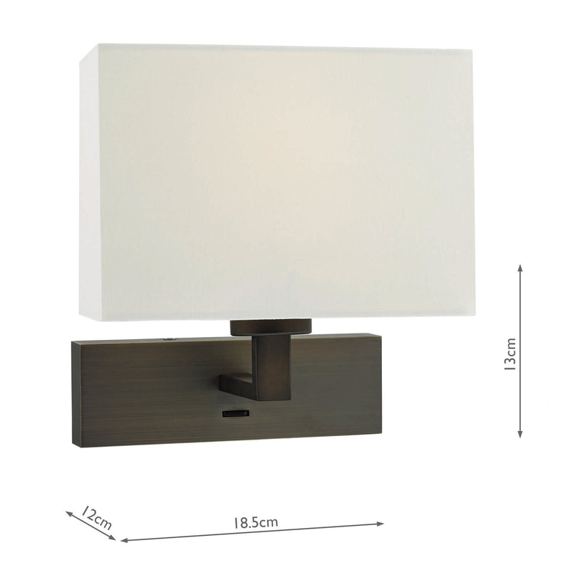 Load image into Gallery viewer, Dar Lighting MOD7163 Modena Wall Light Bronze (Bracket Only) - 23735
