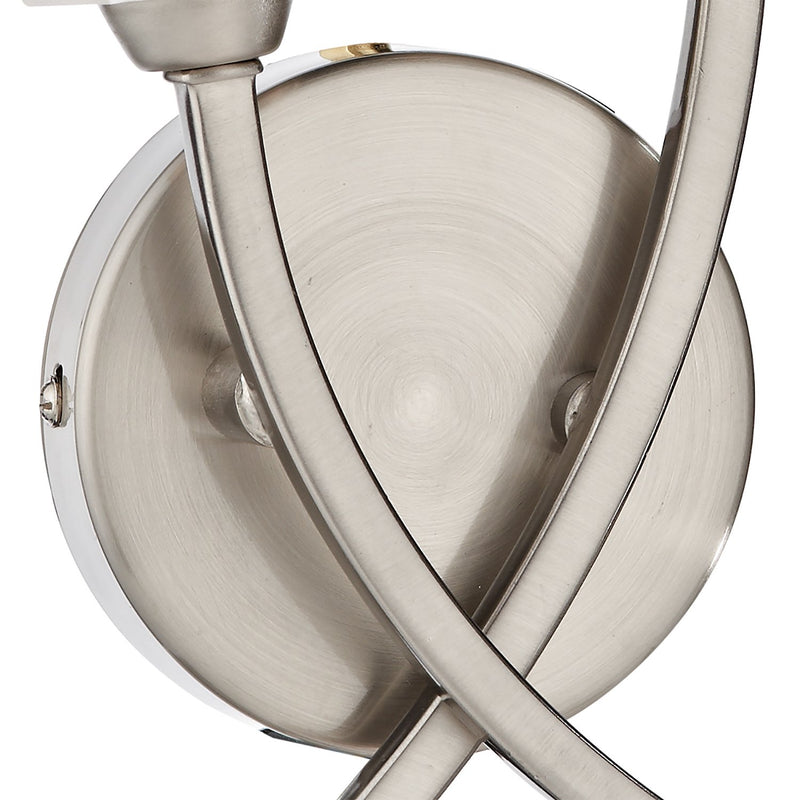 Load image into Gallery viewer, Dar Lighting MOR0946 Morgan Double Wall Bracket Satin Chrome - 17024
