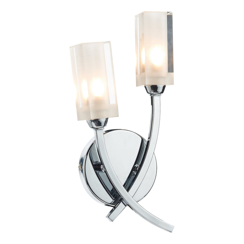 Load image into Gallery viewer, Dar Lighting MOR0950 Morgan Double Wall Bracket Polished Chrome - 17025
