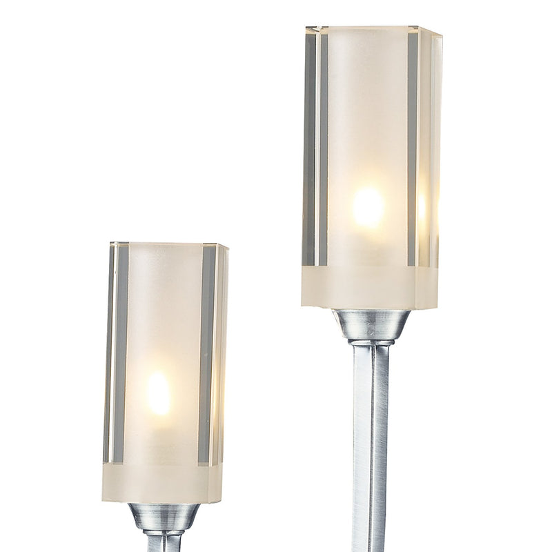 Load image into Gallery viewer, Dar Lighting MOR4046 Morgan 2 Light Table Lamp Satin Chrome - 17028
