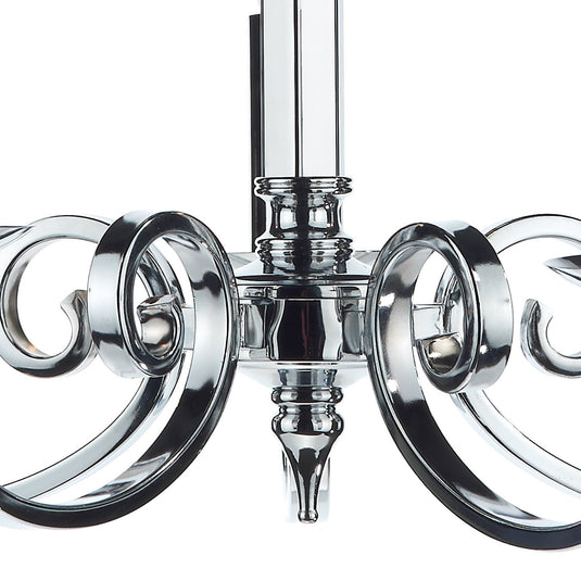 Dar Lighting MUR0550 Murray 5 Light Dual Mount Pendant Polished Chrome - 20282