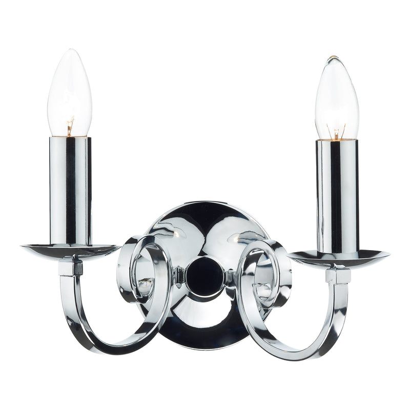 Load image into Gallery viewer, Dar Lighting MUR0950 Murray Double Wall Bracket Polished Chrome - 21740
