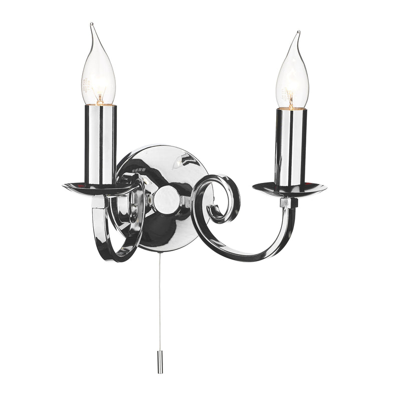 Load image into Gallery viewer, Dar Lighting MUR0950 Murray Double Wall Bracket Polished Chrome - 21740
