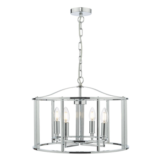 Dar Lighting MYK0450 Myka 4 Light Pendant Polished Chrome - 36981