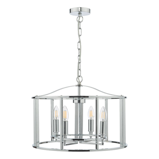 Dar Lighting MYK0450 Myka 4 Light Pendant Polished Chrome - 36981