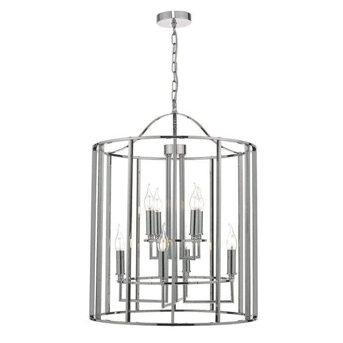 Dar Lighting MYK0850 Myka 8lt Lantern Polished Chrome - 24163