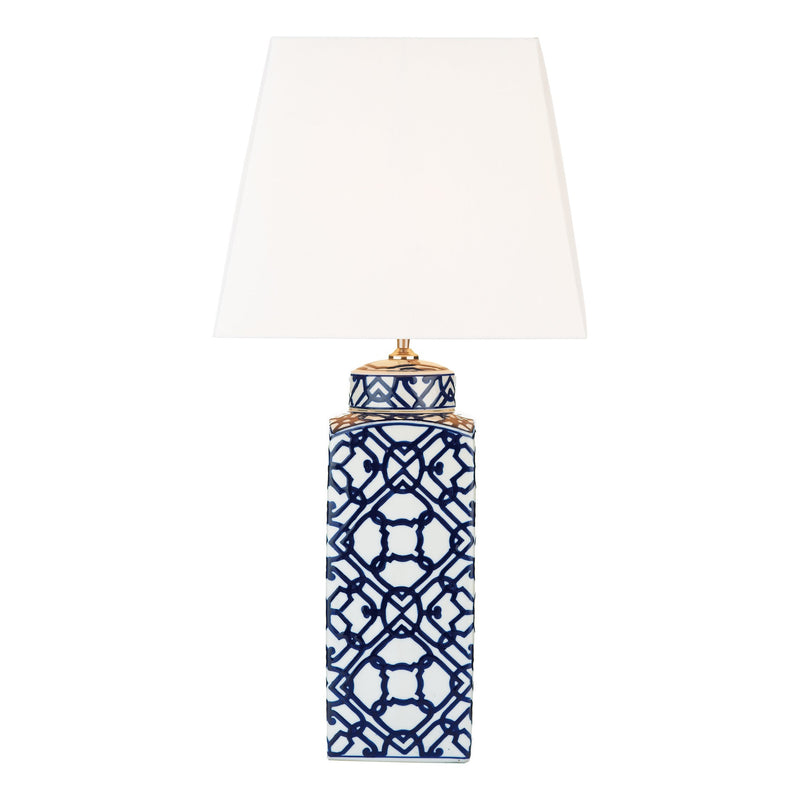 Load image into Gallery viewer, Dar Lighting MYS4223 Mystic Table Lamp Blue And White Base Only - 18919
