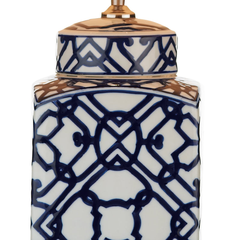 Load image into Gallery viewer, Dar Lighting MYS4223 Mystic Table Lamp Blue And White Base Only - 18919

