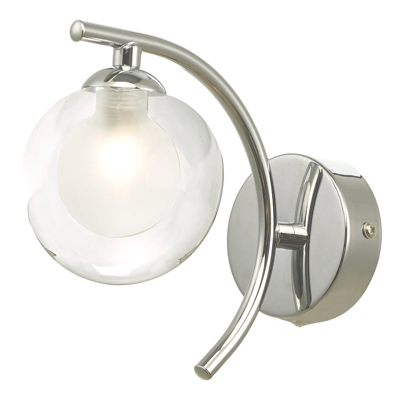 Load image into Gallery viewer, Dar Lighting NAK0750-04 Nakita Wall Light Polished Chrome With Clear/Opal Glass - 27169

