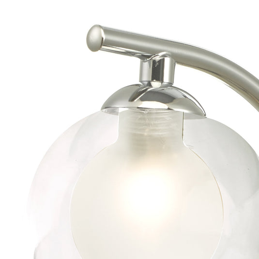 Dar Lighting NAK0750-04 Nakita Wall Light Polished Chrome With Clear/Opal Glass - 27169